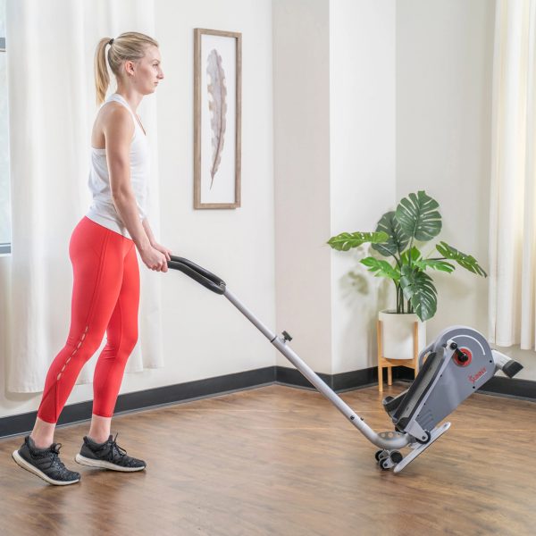 Sunny Health & Fitness Compact Magnetic Standing Elliptical Machine w/ Handlebars - Portable Workout Stepper for Home, SF-E3988 - Image 18