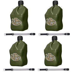 VP Racing Fuels 5.5 Gallon Utility Jugs with Deluxe Hoses, Camo (4 Pack)