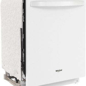 Whirlpool - 24" Top Control Built-In Dishwasher with Stainless Steel Tub, Large Capacity with Tall Top Rack, 50 dBA - White