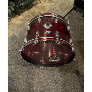 24â Red Ludwig Vistalite Bass Drum Good Condition