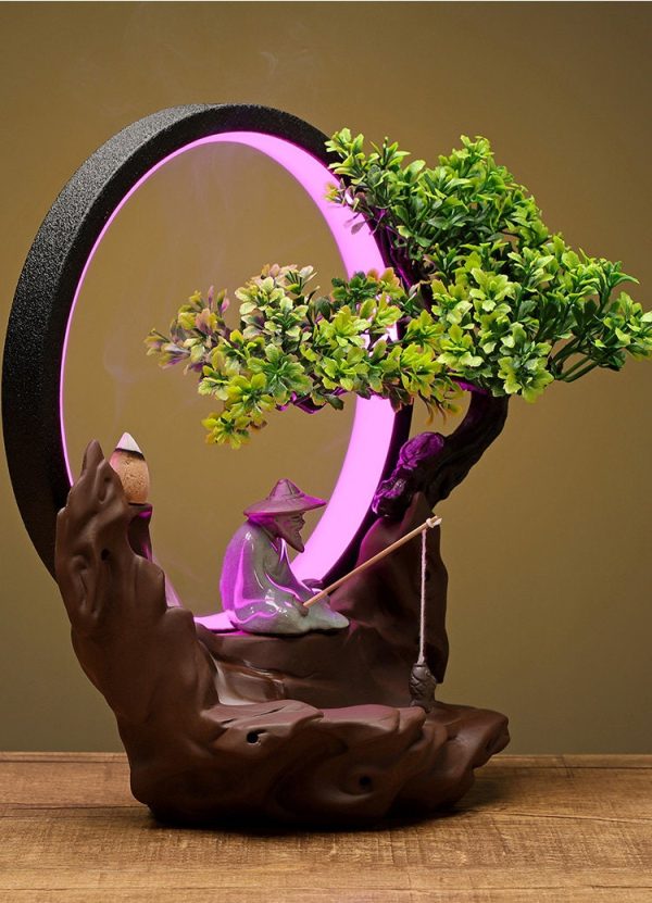 Creative Chinese Reflux Incense Burner Decoration Night Light - Image 3