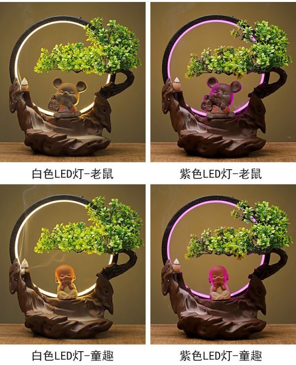 Creative Chinese Reflux Incense Burner Decoration Night Light - Image 5