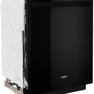 Whirlpool - 24" Top Control Built-In Dishwasher with Stainless Steel Tub, Large Capacity with Tall Top Rack, 50 dBA - Black