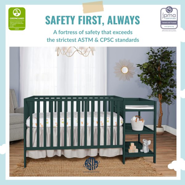 Synergy Convertible Crib Changer Olive - Image 2