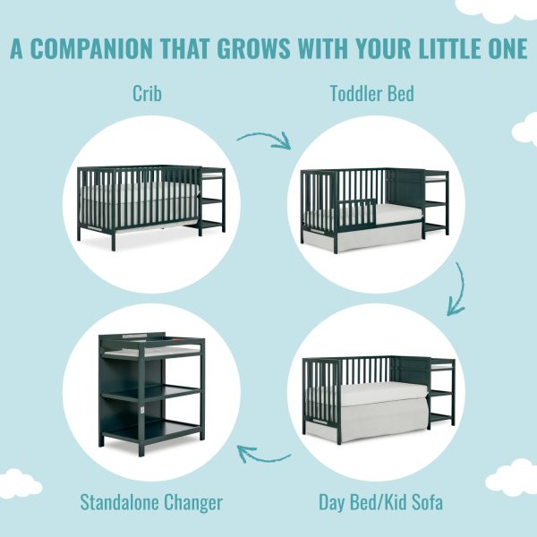 Synergy Convertible Crib Changer Olive - Image 5
