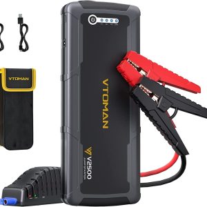 VTOMAN Car Jump Starter, Portable 2500A Peak 12V Battery Jump Starter with 3.0 Quick Charge, Powerful Battery Booster Power Pack (Up to 8.0L Gas & 6.0L Diesel Engine)