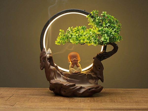 Creative Chinese Reflux Incense Burner Decoration Night Light - Image 2