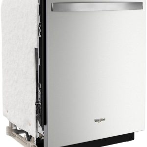 Whirlpool - 24" Top Control Built-In Dishwasher with Stainless Steel Tub, Large Capacity with Tall Top Rack, 50 dBA - Stainless steel