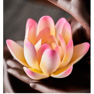 Incense burner holder Led Lamp BackFlow Incense Porch Decoration Ceramic Lamp Ring Bergamot Lotus Heart