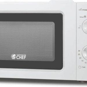0.6 Cubic Foot Microwave with 6 Power Levels, Small Microwave with Grip Handle, 600W Countertop Microwave with 30 Minute Timer and Mechanical Dial Controls, Black